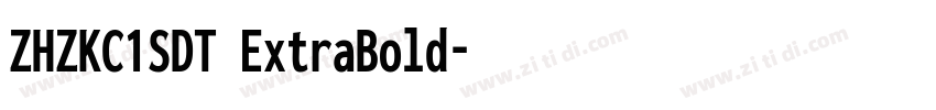 ZHZKC1SDT ExtraBold字体转换